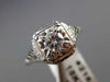ANTIQUE .40CT DIAMOND 18KT WHITE GOLD SOLITAIRE FILIGREE ENGAGEMENT RING #21614