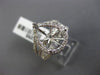 ESTATE LARGE 1.26CT DIAMOND 14K WHITE GOLD PEAR SHAPE SEMI MOUNT ENGAGEMENT RING