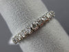 ANTIQUE .72CT ROUND OLD MINE DIAMOND 18KT WHITE GOLD SQUARE ETERNITY RING #11514