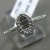 ESTATE .20CT ROUND & BAGUETTE DIAMOND 14KT WHITE GOLD 3D OVAL PROMISE LOVE RING