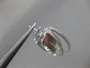 ESTATE LARGE .79CT DIAMOND 14KT WHITE GOLD 3D MULTI ROW CLIP ON HANGING EARRINGS