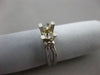 ESTATE 14KT WHITE GOLD 3D SOLITAIRE SEMI MOUNT WEDDING ANNIVERSARY RING #24603