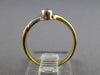 ESTATE .10CT DIAMOND 18KT WHITE & YELLOW GOLD 3D FRIENDSHIP PROMISE RING #23974