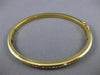 ESTATE 1.50CT DIAMOND 18KT YELLOW GOLD 3D SEMI ETERNITY BANGLE BRACELET #21517