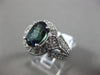 ESTATE LARGE 2.92CT DIAMOND & AAA ALEXANDRITE 14KT WHITE GOLD 3D ENGAGEMENT RING