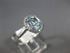 ESTATE 1.22CT DIAMOND & AAA OVAL AQUAMARINE 14KT WHITE GOLD HALO ENGAGEMENT RING