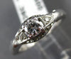 ANTIQUE .35CT OLD MINE DIAMOND PLATINUM & 14K WHITE GOLD ENGAGEMENT RING #10643
