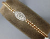 .28CT DIAMOND 18K WHITE & ROSE GOLD 3D MARQUISE CLUSTER FLEXIBLE BANGLE BRACELET