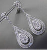 ESTATE EXTRA LARGE 3.86CT MULTI SHAPE DIAMOND 18KT WHITE GOLD 3D DROP EARRINGS