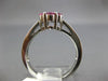ESTATE .84CT DIAMOND & AAA PINK SAPPHIRE 14K WHITE GOLD FLOWER CLUSTER LOVE RING