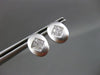 ESTATE .40CT OVAL PRINCESS DIAMOND 14KT WHITE GOLD EARRINGS SIMPLY AMAZING #7768