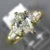 ESTATE 1.16CT MARQUISE & BAGUETTE DIAMOND 14KT 2 TONE GOLD ENGAGEMENT RING #4942