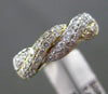 ESTATE .59CT DIAMOND 14KT WHITE & YELLOW GOLD 3D DOUBLE SIDED INFINITY LOVE RING