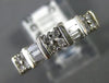 ESTATE .42CT ROUND & BAGUETTE DIAMOND 14K WHITE GOLD 3D FLORAL FUN RING #19238
