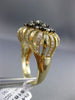 ESTATE LARGE 1.22CT DIAMOND 14KT BLACK & YELLOW GOLD OPEN FILIGREE CLUSTER RING