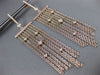 ESTATE LARGE .80CT DIAMOND 14KT ROSE GOLD BY THE YARD MULTI ROW HANGING EARRINGS