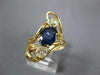 ANTIQUE LARGE 1.82CT DIAMOND & AAA SAPPHIRE 14KT YELLOW GOLD 3D ANNIVERSARY RING