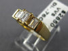 ANTIQUE .76CT ASSCHER DIAMOND 14KT YELLOW GOLD PAST PRESENT FUTURE RING #22009