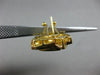 ESTATE MASSIVE 3.6CT DIAMOND 14KT YELLOW GOLD 3D FLOWER SQUARE CLIP ON EARRINGS