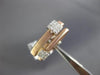 ESTATE WIDE .18CT DIAMOND 14K WHITE & ROSE GOLD 3D SQUARE MESH FLEXIBLE FUN RING