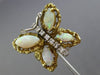 ANTIQUE LARGE 2.30CT DIAMOND & OPAL 14K TWO TONE GOLD HANDCRAFTED BUTTERFLY RING