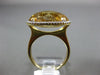 ESTATE 13.20CT DIAMOND & AAA EXTRA FACET CITRINE 14KT YELLOW GOLD OVAL HALO RING