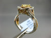 WIDE 1.63CT WHITE ROSE & YELLOW DIAMOND 18K WHITE & ROSE GOLD 3D ENGAGEMENT RING