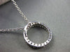 ESTATE .50CT DIAMOND 14KT WHITE GOLD CIRCLE OF LIFE PENDANT W CHAIN AMAZING 1707