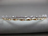 ESTATE .60CT DIAMOND 14K WHITE & ROSE GOLD CLASSIC SEMI ETERNITY BANGLE BRACELET