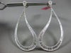 MASSIVE 6.4CT ROUND & BAGUETTE DIAMOND 18K WHITE GOLD TEAR DROP HANGING EARRINGS