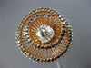 ESTATE EXTRA LARGE 2.61CT WHITE & BLACK DIAMOND 14KT ROSE GOLD 3D SWIRL FUN RING