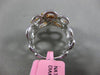 ESTATE LARGE .58CT WHITE & PINK DIAMOND 18KT WHITE & ROSE GOLD 3D BUTTERFLY RING