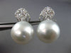 ESTATE EXTRA LARGE 1.65CT & AAA SOUTH SEA PEARL DIAMOND 18KT WHITE GOLD EARRINGS