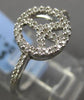 ESTATE .15CT ROUND DIAMOND 14KT WHITE GOLD 3D OPEN PEACE SIGN FRIENDSHIP RING