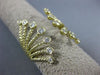 ESTATE LARGE .35CT DIAMOND 14K YELLOW GOLD 3D CLASSIC FLOWER FRIENDSHIP FUN RING