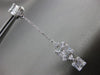 ESTATE 2.06CT DIAMOND 18KT WHITE GOLD CLUSTER SQUARE HANGING CHANDELIER EARRINGS