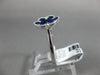 ESTATE 1.48CT DIAMOND & AAA SAPPHIRE 18KT WHITE GOLD 3D DOUBLE FLOWER LOVE RING