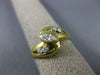 ANTIQUE WIDE .33CT DIAMOND 14KT YELLOW GOLD 3D PROMISE FRIENDSHIP RING #12081
