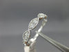 ESTATE .50CT DIAMOND 14KT WHITE GOLD 3D INFINITY 3/4TH ETERNITY ANNIVERSARY RING