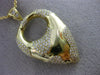 ESTATE .71CT DIAMOND 18KT YELLOW GOLD PAVE TEAR DROP PEAR SHAPE FLOATING PENDANT