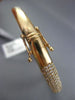 ESTATE WIDE 2.32CT DIAMOND 18KT ROSE GOLD CLASSIC MULTI ROW PAVE BANGLE BRACELET