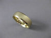 ESTATE 14KT YELLOW GOLD MATTE & SHINY CLASSIC WEDDING BAND RING 6mm WIDE #23176