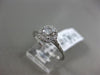 ESTATE .71CT DIAMOND 14KT WHITE GOLD 3D ROUND HALO CLASSIC ENGAGEMENT RING