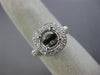ESTATE WIDE 1.32CT DIAMOND 14K WHITE GOLD SQUARE HALO SEMI MOUNT ENGAGEMENT RING