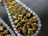 ESTATE GIA LARGE 10.30CT WHITE & YELLOW DIAMOND 18KT TWO TONE GOLD BOW EARRINGS