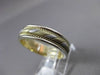 ESTATE 14KT WHITE & YELLOW GOLD HANDCRAFTED ROPE WEDDING BAND RING 7mm #23216