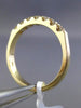 ESTATE .28CT DIAMOND 14K YELLOW GOLD 3D CLASSIC 7 STONE WEDDING ANNIVERSARY RING