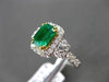 ANTIQUE 1.82CT DIAMOND & AAA EMERALD 18KT TWO TONE GOLD 3D HALO ENGAGEMENT RING