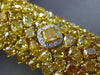 ESTATE MASSIVE GIA 51.38CT WHITE & FANCY YELLOW DIAMOND 18K GOLD TENNIS BRACELET