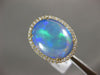 LARGE 7.80CT DIAMOND & AAA OPAL 14KT YELLOW GOLD CLASSIC OVAL DOUBLE HALO RING